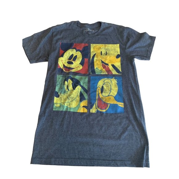 Disney Mickey & Friends Color Block Graphic Tee Size Small - Picture 1 of 5